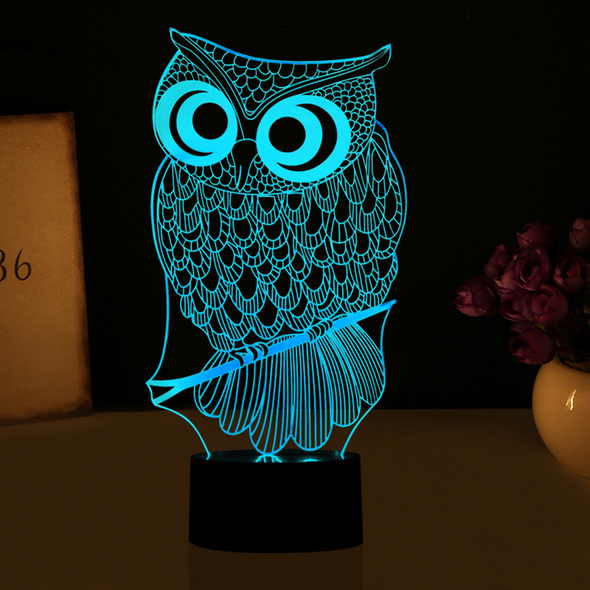 OWL ORIGAMI 3D NIGHT LIGHT
