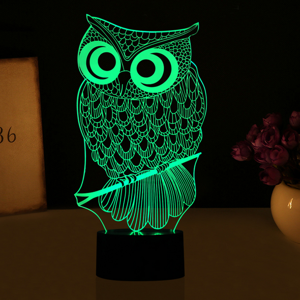OWL ORIGAMI 3D NIGHT LIGHT