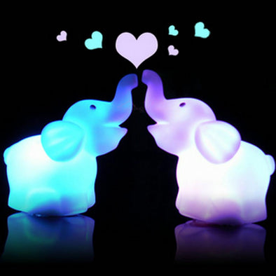 Cute Elephant Shaped Color Changing Lamp
