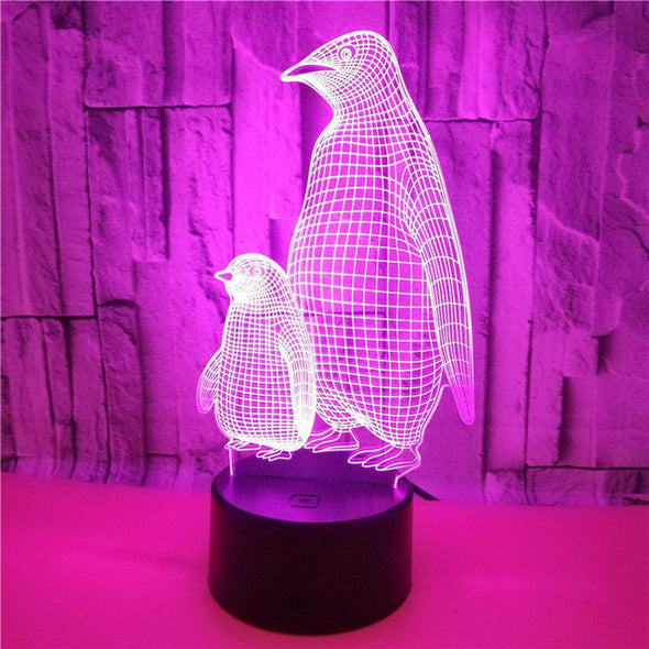 Penguin 3D Lamp